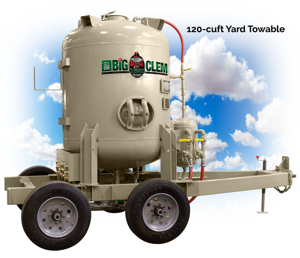 Clemco 30921 Pro-Series Big Clem Bulk Buster Blast Machine (120-cuft., 4-operator Stations w/ Electric Remote: 90