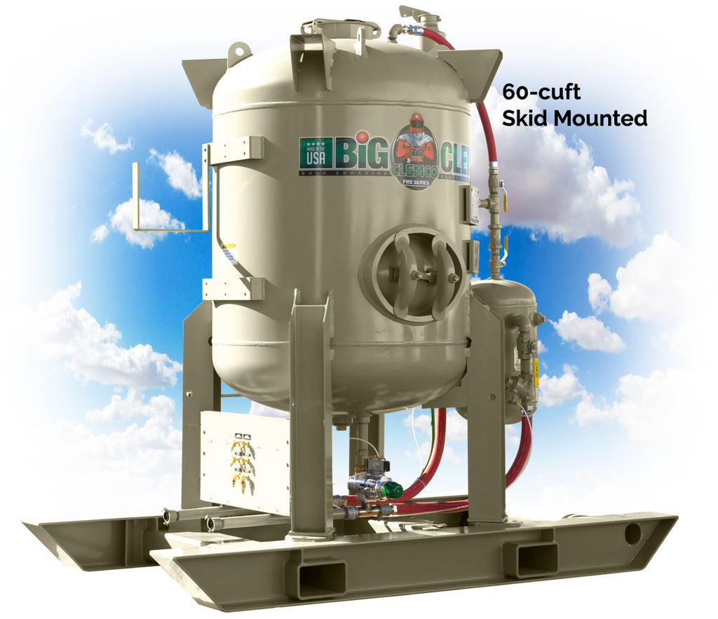 Clemco 30907  Pro-Series Big Clem Bulk Buster Blast Machine (60-cuft., 2-operator Stations w/ Electric Remote: 62