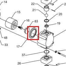 Load image into Gallery viewer, Binks 207-11151 PISTON SEAL - item 17 highlighted in the Binks part sheet 2576R-2 parts diagram