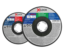 Load image into Gallery viewer, Bosch 4-1/2 In. x .098 In. X-LOCK Arbor Type 27A (ISO 42) 30 Grit Metal Cutting and Grinding Abrasive Wheel