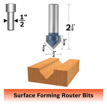 Load image into Gallery viewer, Bosch 90Â° x 3/4 In. Carbide Tipped V-Groove Bit