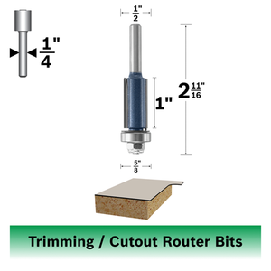 Bosch 1/16 In. Carbide Tipped 2-Flute Overhang Cutoff Bit