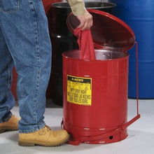 Load image into Gallery viewer, Steel Self-Closing Oily Waste Can