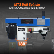 Load image into Gallery viewer, MechMaxx 1 HP 16''x32'' Multi-Function Metal Lathe Milling Machine Head for Metalworking – Lathe, Drilling, and Milling Operations with Powerful Motor, Perfect for DIY, Workshops, and Professional Met
