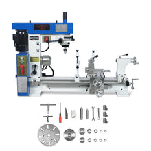 Load image into Gallery viewer, MechMaxx 1 HP 16''x32'' Multi-Function Metal Lathe Milling Machine Head for Metalworking – Lathe, Drilling, and Milling Operations with Powerful Motor, Perfect for DIY, Workshops, and Professional Met