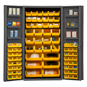 Durham DC36-78-6DS-95 Cabinet, 14 Gauge, 6 Door Trays, 78 Yellow Bins, 36 X 24 X 72