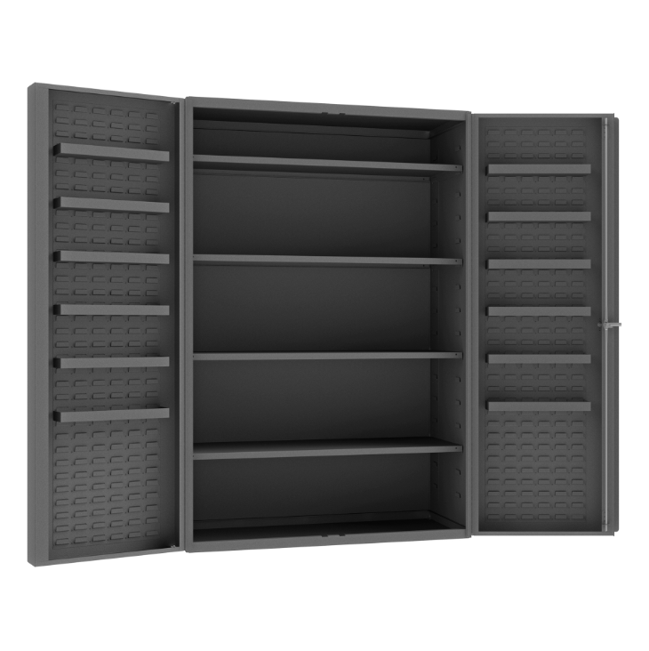 Durham DC48-4S14DS-95 Cabinet, 14 Gauge, 4 Shelves, 14 Door Trays, 48 X 24 X 72