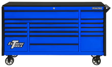 Load image into Gallery viewer, Extreme Tools® DX Series 72"W x 21"D 17 Drawer Triple Bank Roller Cabinets 100 lbs Slides