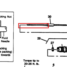 Load image into Gallery viewer, DeVilbiss JGA-4040-FF Fluid Tip/Needle Set (1.4mm) - item 30 highlighted in the Binks sb-2-243-C parts diagram
