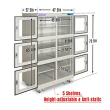 Load image into Gallery viewer, MechMaxx 1-10% RH Electronic Dry Cabinet 1430L ESD Desiccator Cabinet Ultra-Low Humidity Storage, White, EDC1430CW-6