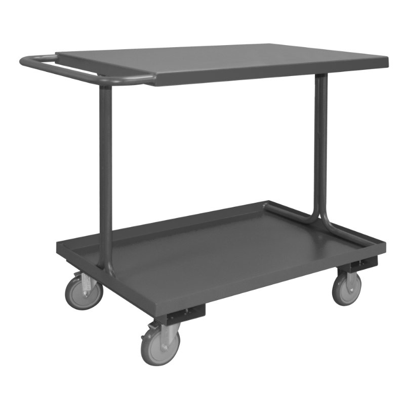 Durham EAS-2436-95 Easy Access Shelf Cart, 2 Shelves, 24 X 42 X 35-13/16