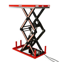 Load image into Gallery viewer, MechMaxx 2200 lbs Capacity Stationary Electric Hydraulic Double Scissor Lift Table - 51.2" x 32.3" Platform, 70.1" Lift Height, UL Certified Motor, ELTD22