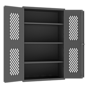 Durham EMDC-362472-95 Ventilated Shelves Cabinet, 14 Gauge, 3 Shelves, 36 X 24 X 72