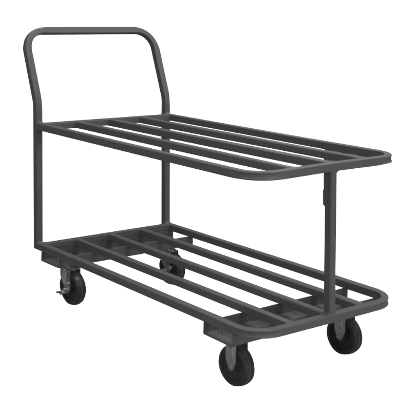 Durham EPTT244825PO95 Platform Truck, Flat Bar, 2 Shelves, 1400 Lbs. Capacity, 24 X 48