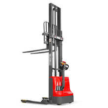 Load image into Gallery viewer, MechMaxx 2640lbs Lithium-ion Electric Straddle Stacker, 138" Lift, Adjustable Legs &amp; Forks, F26-138S