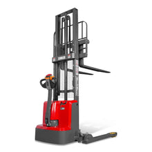 Load image into Gallery viewer, MechMaxx 3300lbs Lithium-ion Electric Straddle Stacker, 98" Lift, Adjustable Legs &amp; Forks, F33-98S