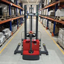 Load image into Gallery viewer, MechMaxx 3300lbs Lithium-ion Electric Straddle Stacker, 98" Lift, Adjustable Legs &amp; Forks, F33-98S