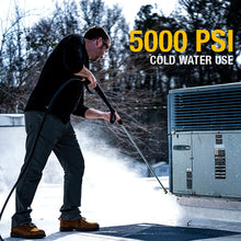 Load image into Gallery viewer, DEWALT 80341 3/8" x 50' 5000 PSI Polyurethane Pressure Washer Hose with Steel Quick Connect &amp; Plug