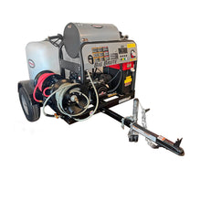 Load image into Gallery viewer, Simpson Mobile Trailer 95016 Hot Water Pressure Washer, 4000 PSI @ 4.0 GPM, CRX® 420cc Electric Start, COMET Triplex, Gas, 49-State