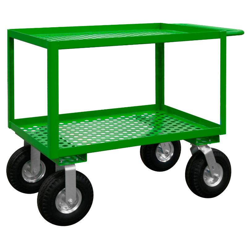 Durham GC-2448-2-10PN-83T Garden Cart, 2 Perforated Shelves, 24-1/4 X 54-1/4 X 35