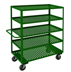 Durham GC-2448-5-6MR-83T Garden Cart, 5 Perforated Shelves, 24-1/4 X 54-1/4 X 63