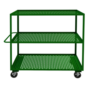 Durham GC-3060-3-6MR-83T Garden Cart, 3 Perforated Shelves, 30-1/4 X 66-1/4 X 63