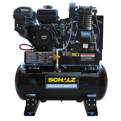 13 HP Schulz Gasoline 30 CFM 30 Gallon Tank 1330HL30X-G Schulz Engine