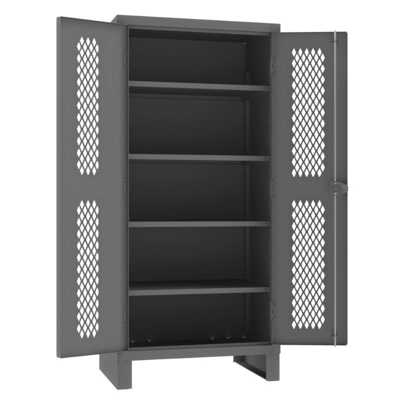 Durham HDCV243678-4S95 Ventilated Cabinet, 12 Gauge, 4 Shelves, 36 X 24 X 78