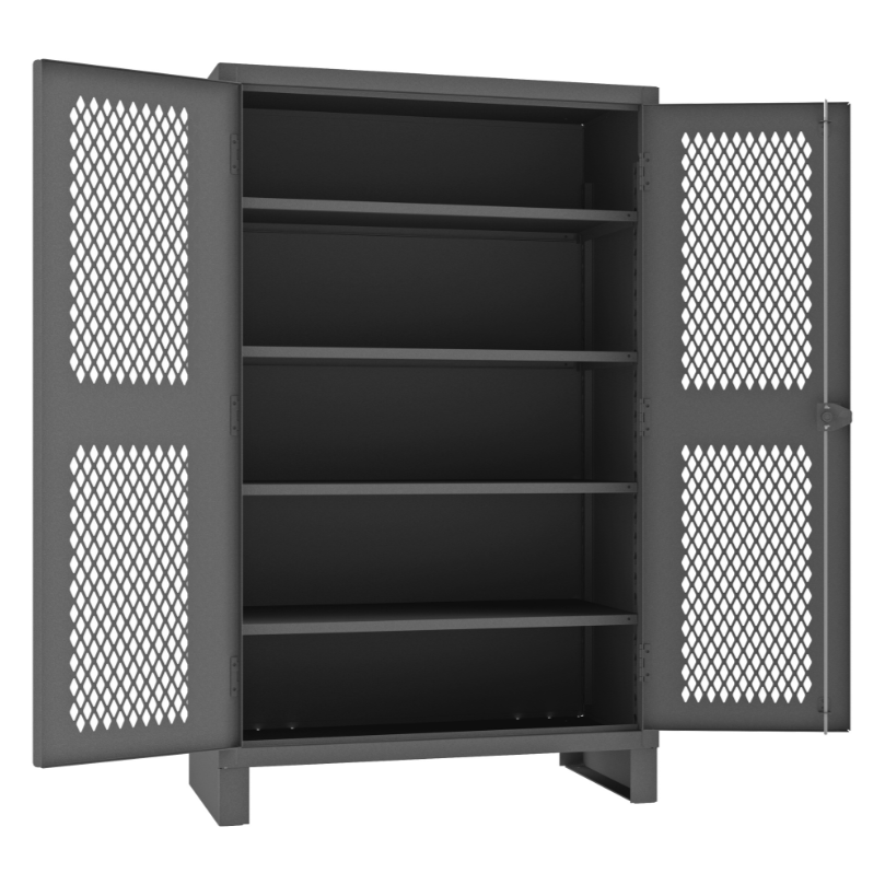 Durham HDCV244878-4S95 Ventilated Cabinet, 12 Gauge, 4 Shelves, 48 X 24 X 78