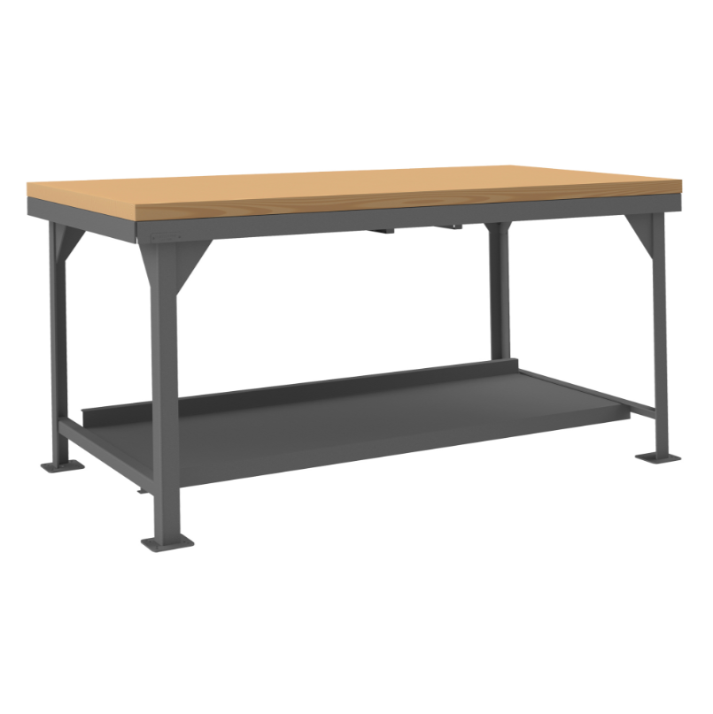 Durham HDWB-MT-3672-95 Heavy Duty Workbench With Maple Top, 72 X 36