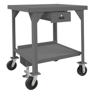 Durham HDWBMFL-3036-6PH-177-95 Heavy Duty, Mobile Workbench With Floor Lock, 1 Drawer, 36 X 30