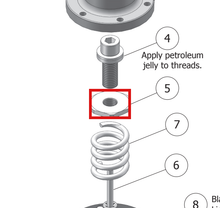 Load image into Gallery viewer, Binks HGB-7 SPRING FOLLOWER -- Ref 5, HGB-609 Fluid Regulator Manual SB-6-379 EN [ English ]