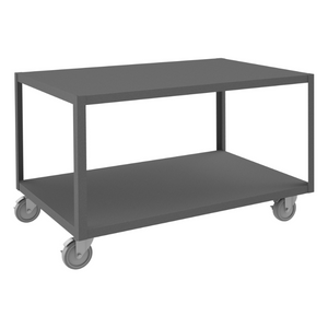 Durham HMT12G30725PU295 High Deck Portable Table, 2 Shelves, 30-1/4 X 72-1/4 X 30-1/8