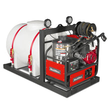 Load image into Gallery viewer, MechMaxx 4000 PSI 4 GPM HONDA E-Start Engine Hot Water Pressure Washer Skid Mounted with 245 Gal Tank, HPW40HBT