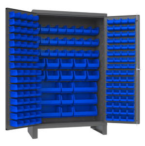 Durham JC-171-5295 Cabinet, 14 Gauge, 171 Blue Bins, 48 X 24 X 78