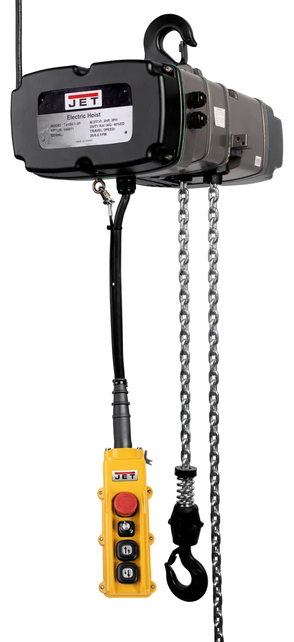 Jet Tools - BLVS100-070 1T Electric Hoist 70' Lift 1PH