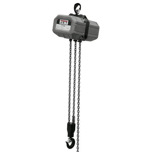 Jet Tools - 1SS-1C-10, 1 Ton, 1Ph, 10' Lift, 115/230V, Prewired 230V