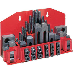 Jet Tools - CK-38, 52-Piece Clamping Kit with Tray for 3/8" T-Slot