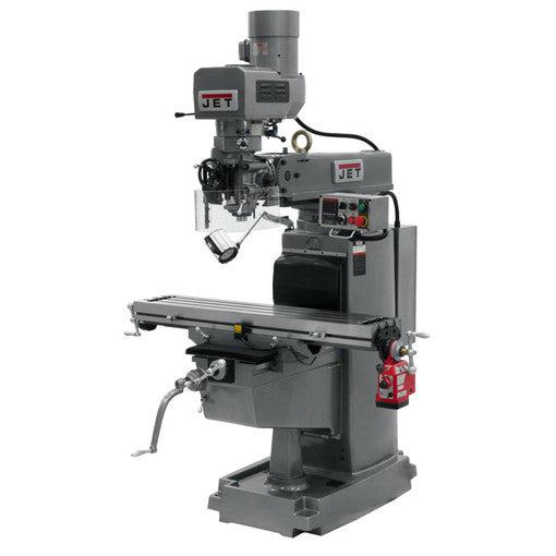 Jet Tools - JTM-949EVS Mill With 3-Axis Newall DP700 DRO (Knee) With X-Axis Powerfeed and Air Powered Draw Bar