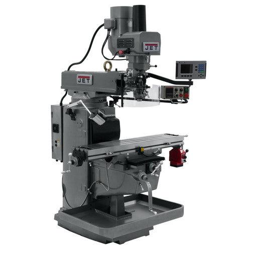 Jet Tools - JTM-1050EVS2/230 Mill With 3-Axis Acu-Rite 203 DRO (Knee) With X-Axis Powerfeed and Air Powered Dra