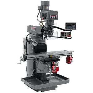 Jet Tools - JTM-1050EVS2/230 Mill With 3-Axis Newall DP700 DRO (Knee) With X and Y-Axis Powerfeeds