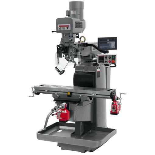 Jet Tools - JTM-1050EVS2/230 Mill With Acu-Rite 203 DRO With X-Axis Powerfeed and Air Powered Drawbar