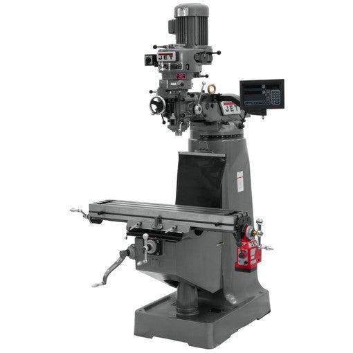 Jet Tools - JTM-4VS Mill With 3-Axis Newall DP700 DRO (Knee) With X-Axis Powerfeed