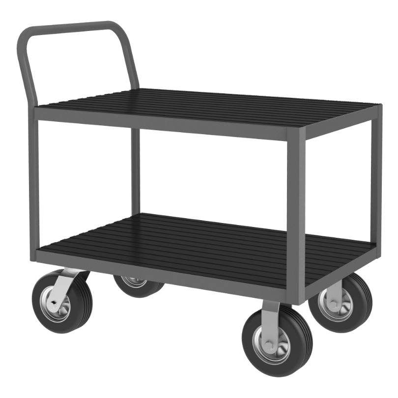 Durham LIC-2436-2-8SPN-95 Low Profile Instrument Cart, 2 Shelves, 24 X 36