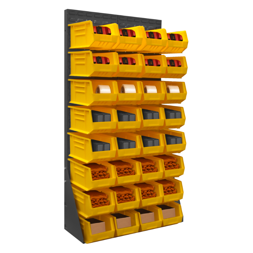 Durham LPRSS-34.5X68-95 Free Standing, 16 Gauge, Louvered Panel Rack, 35-1/2 X 13-1/2 X 68-1/2