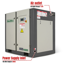 Load image into Gallery viewer, MechMaxx 30HP Rotary Screw Air Compressor - 106 CFM, 116 PSI, 230V 3-Phase | Industrial-Grade