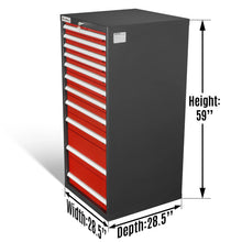 Load image into Gallery viewer, MechMaxx Heavy Duty Modular Drawer Cabinet - 11 Drawer, 59" H x 28.5" W x 28.5" D Tool Storage Organizer, Steel Construction
