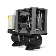 Load image into Gallery viewer, MechMaxx 15HP Combined Rotary Screw Air Compressor with Dryer &amp; 105-Gal ASME Tank | 45 CFM, 116 PSI, 460V 3-Phase - Industrial Grade