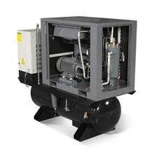 Load image into Gallery viewer, MechMaxx 15HP Combined Rotary Screw Air Compressor with Dryer &amp; 105-Gal ASME Tank | 45 CFM, 116 PSI, 460V 3-Phase - Industrial Grade