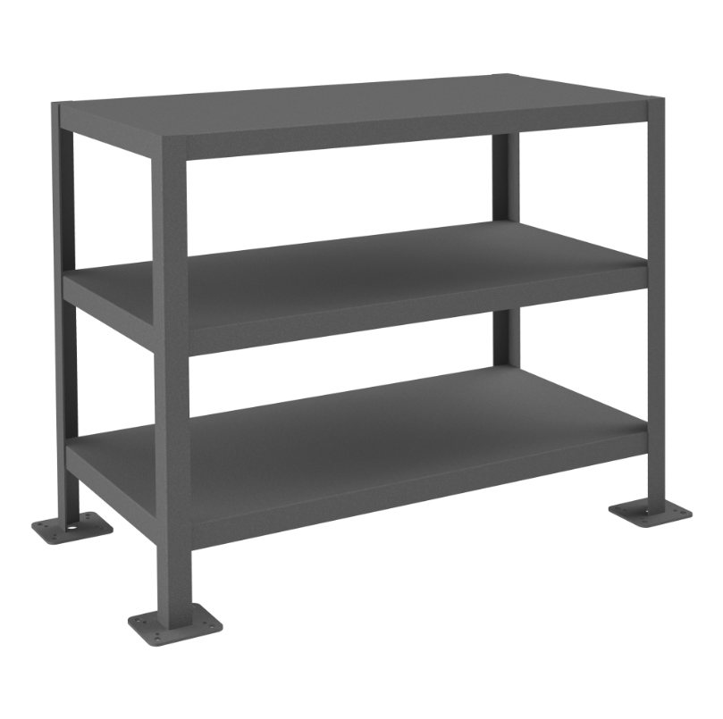 Durham MT243630-2K395 Mt Workbench, 3 Shelves, 24 X 36